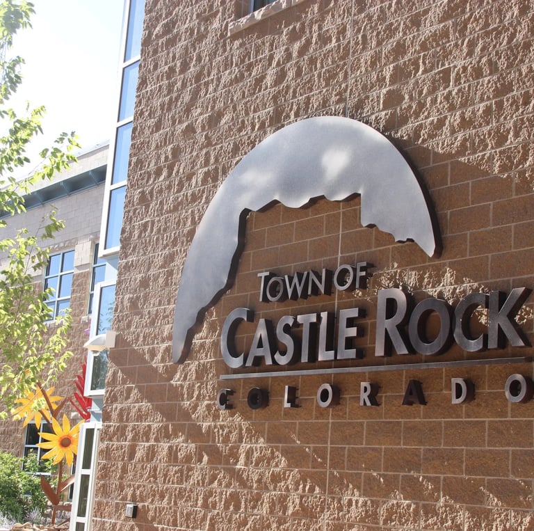 castle rock colorado sign