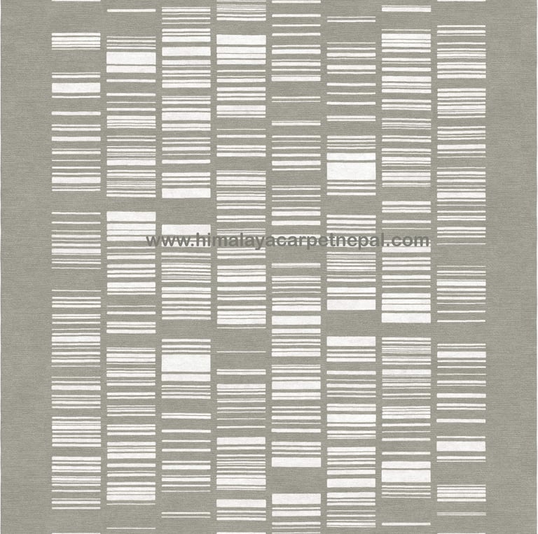 Custom Rugs - Contemporary geometric area rug, hand-knotted in Tibet with premium craftsmanship