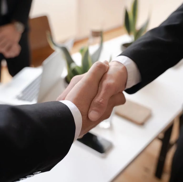 Formal handshake for a an events deal