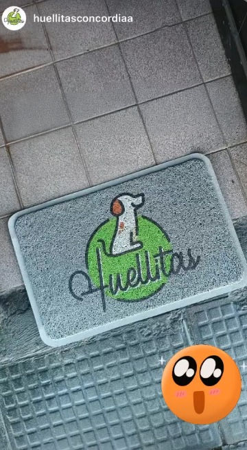 Felpudo personalizados con logo veterinaria pet shop huellitas