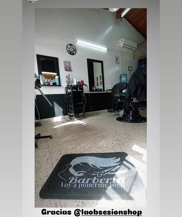Felpudo personalizado logo peluqueria barberia ponermebien