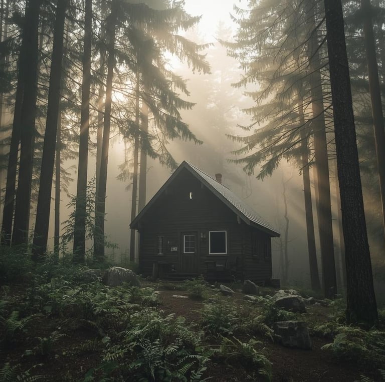 A Cabin Between Cedars, San Juan Islands