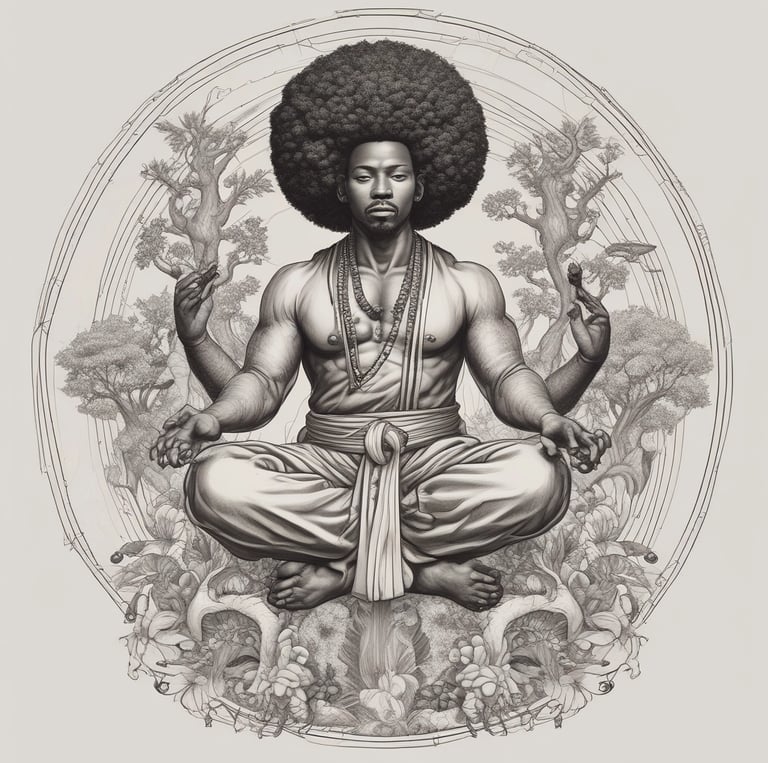 A serene yoga studio with natural light and calming decor.