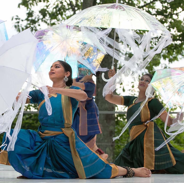 Prakriti Dance performs on stage (credit: Jacob's Pillow)