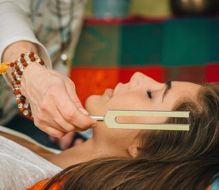 tuning fork alignments, reiki healing, singing bowl meditaions, spiritual readings