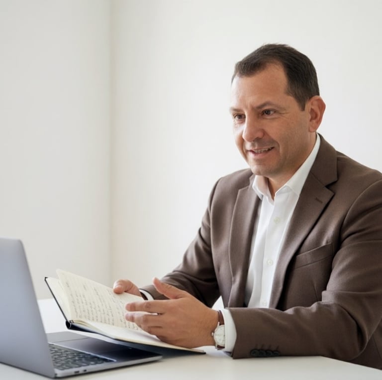 Retrato profesional de Igor Blanco en interior luminoso