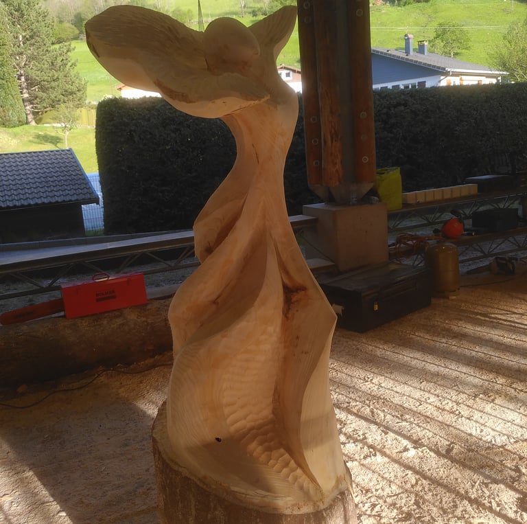 sculpture "l'envol " Samy marceline et Thiriat Aubin