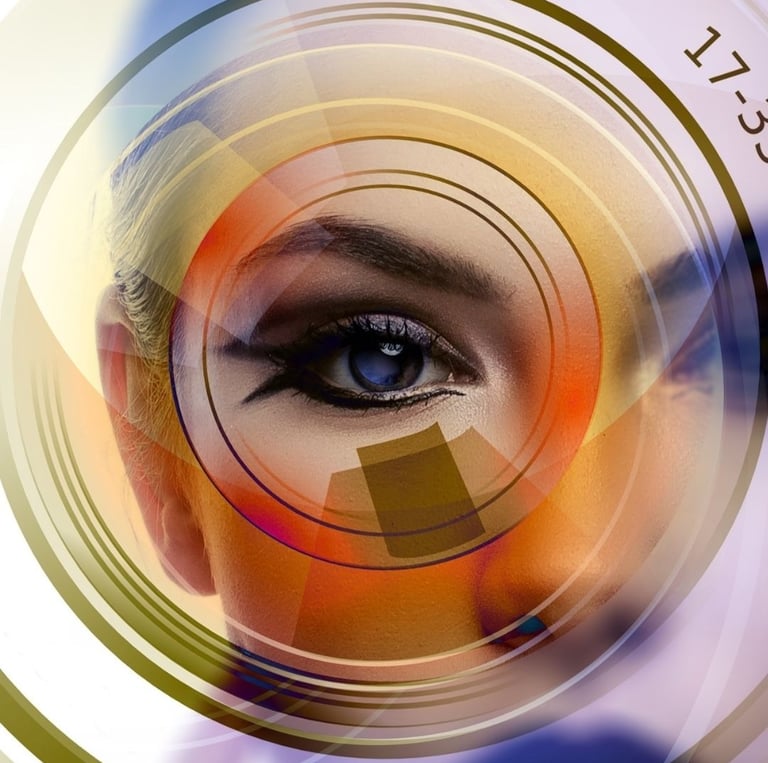 Photographers in Dubai - a woman with a camera and a camera lens