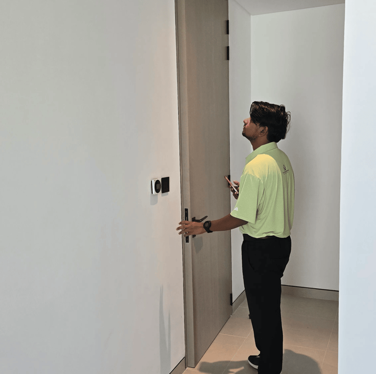Engineer inspecting the property during property inspection
