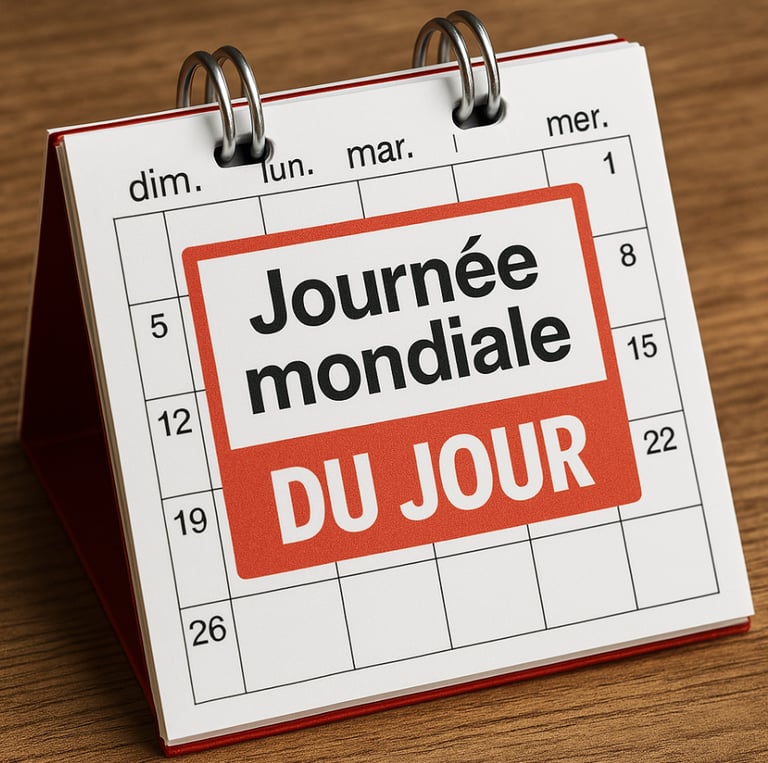 Calendrier - Journée mondiale du jour
