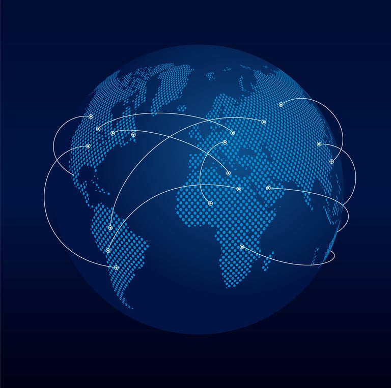 Global map illustrating international intellectual property protection
