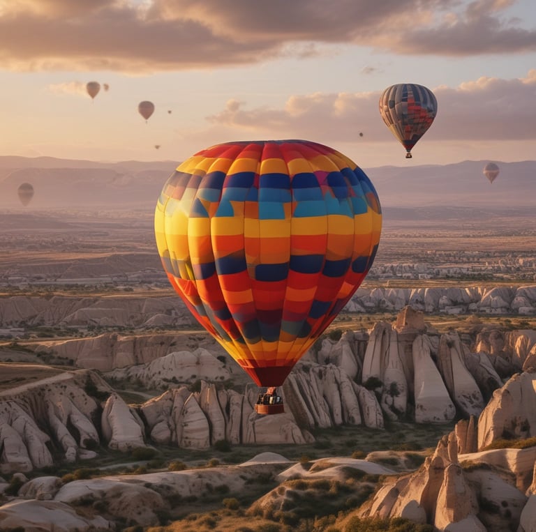 A smiling professional tour guide showing a group the historic sights of Istanbul.