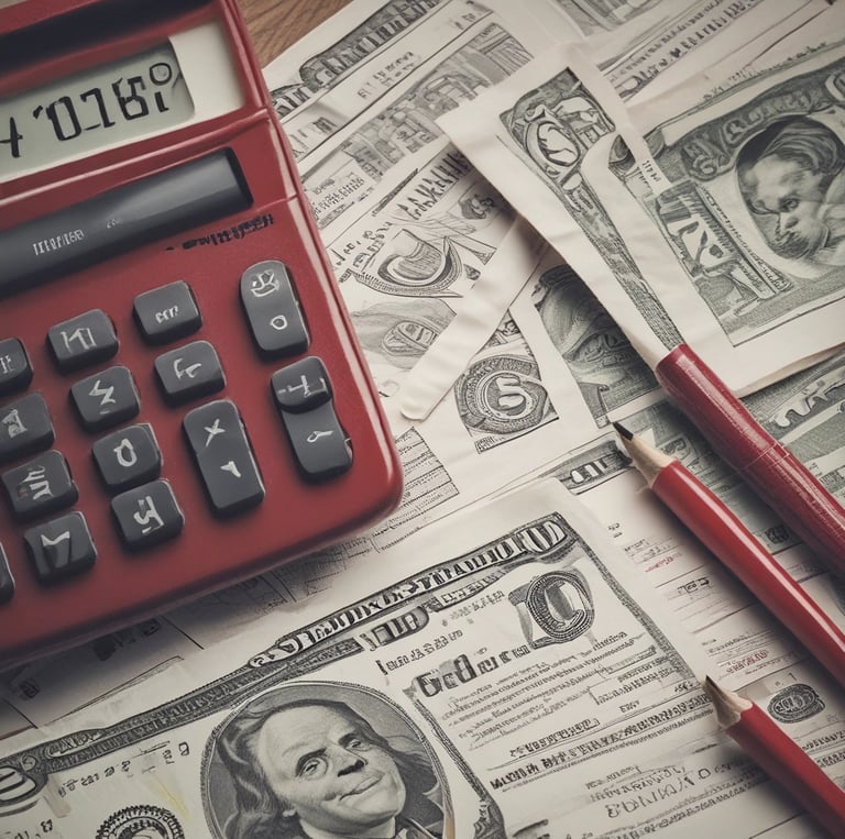 A friendly CPA smiling warmly at her desk with tax documents and a laptop.