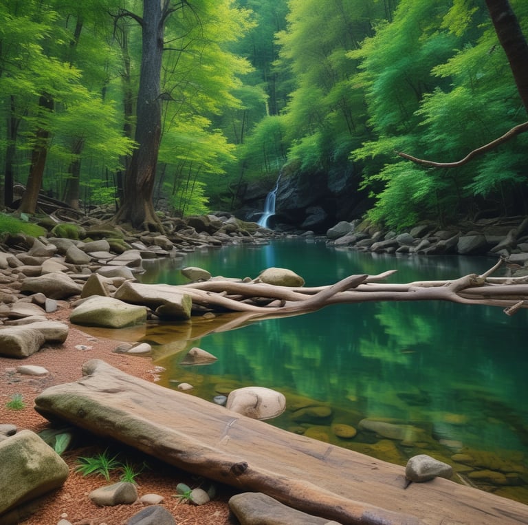 A serene scene of soft morning light filtering through delicate curtains, casting a peaceful glow on a journal and pen.