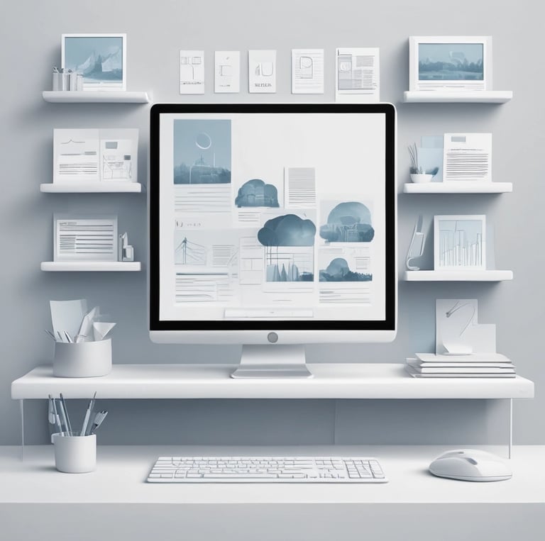 A warm, inviting workspace with a small team collaborating around a table, papers and laptops open, showing focus and friendliness.