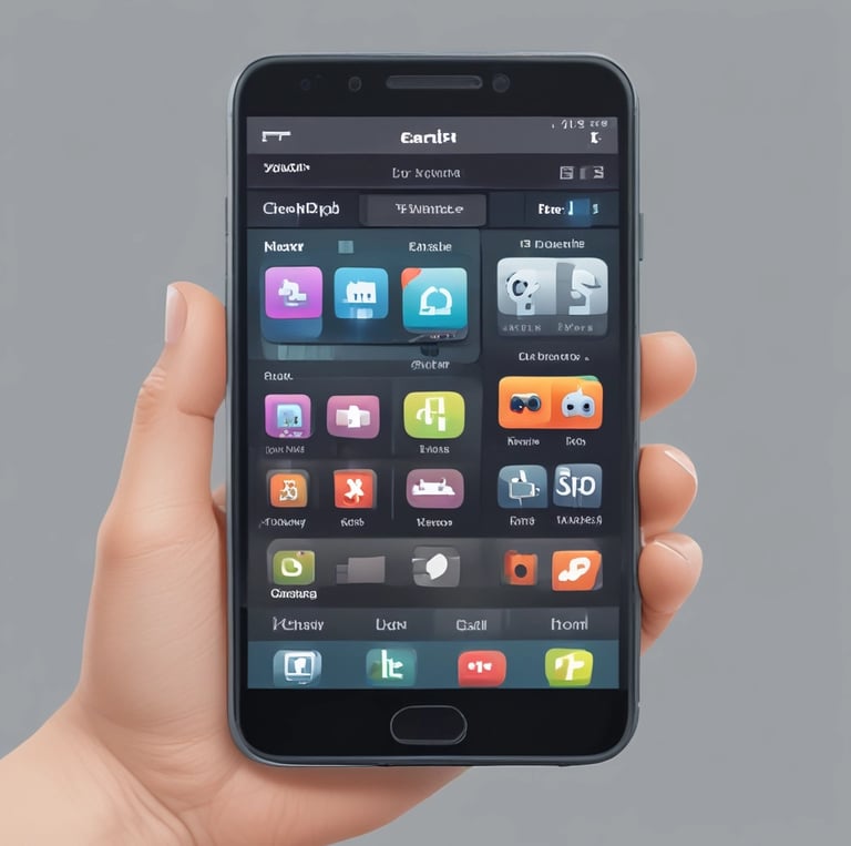 A diverse team collaborating over laptops in a bright, modern office with blue accents.