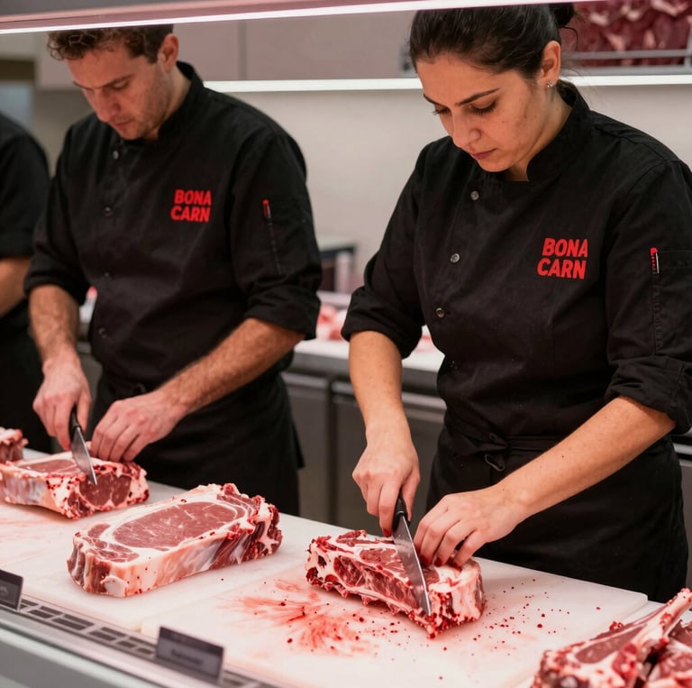 A lively team of over 30 professionals smiling together inside one of the five Barcelona stores.