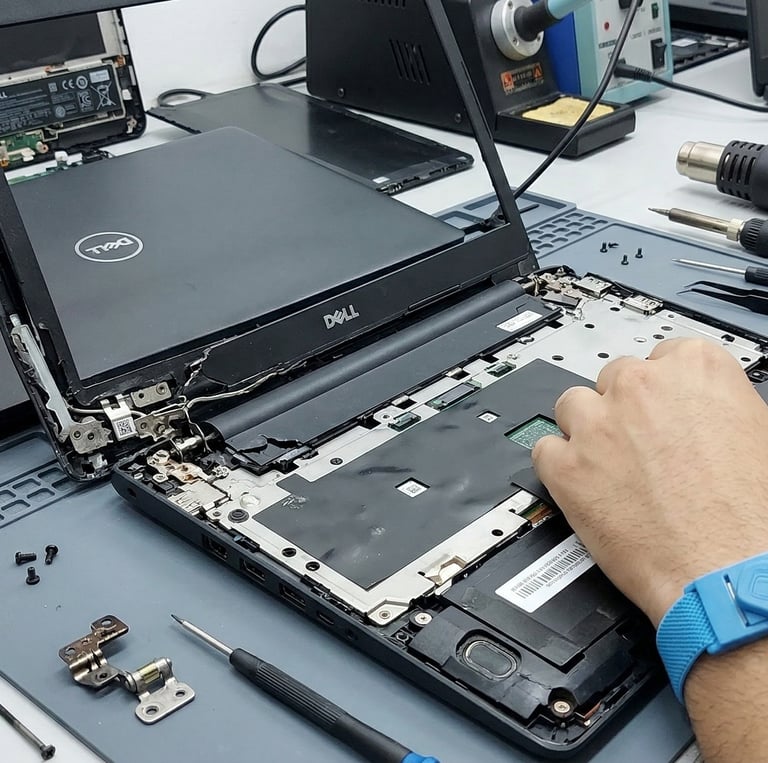 Reparo carcaça e dobradiça de notebook em Campinas: Dell, HP, Lenovo e Acer. Conserto profissional