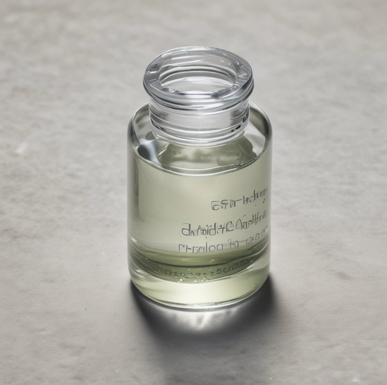 a bottle of perfume with a glass bottle of perfume