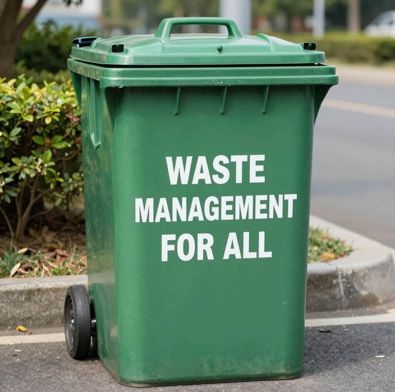 A clean, minimal layout of a professional waste management document page with green accents.