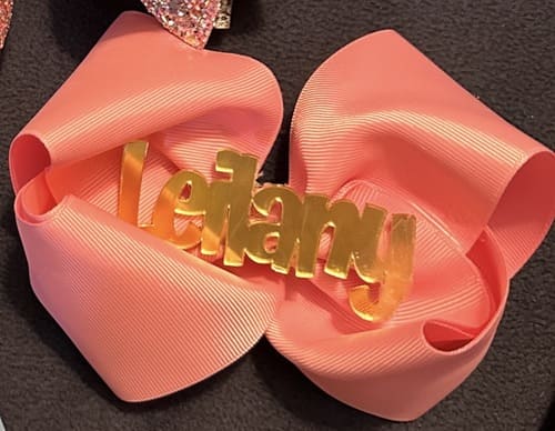 Lazo para el cabello personalizado en color rosa coral para niñas