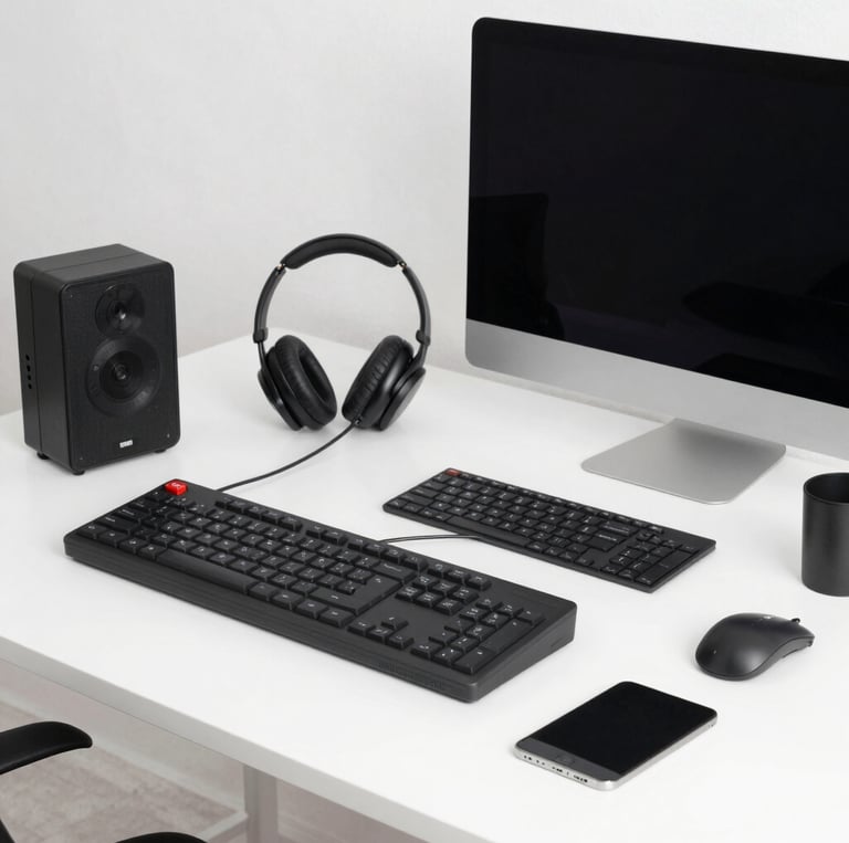 A friendly Cony Electronics team member attentively listening to a customer’s equipment needs in a bright, modern office.