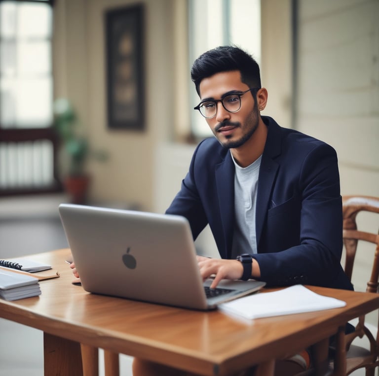 A diverse team of translators collaborating over documents with laptops and notes in a bright office.