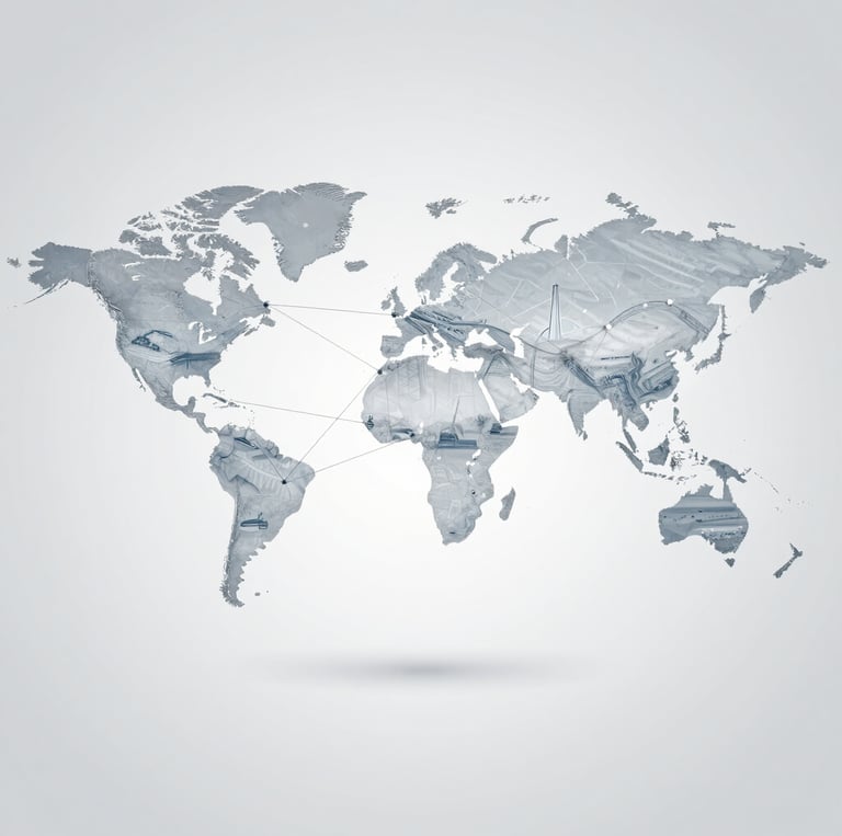 A panoramic view of a modern highway stretching into the horizon under a clear blue sky, symbolizing progress and connectivity.