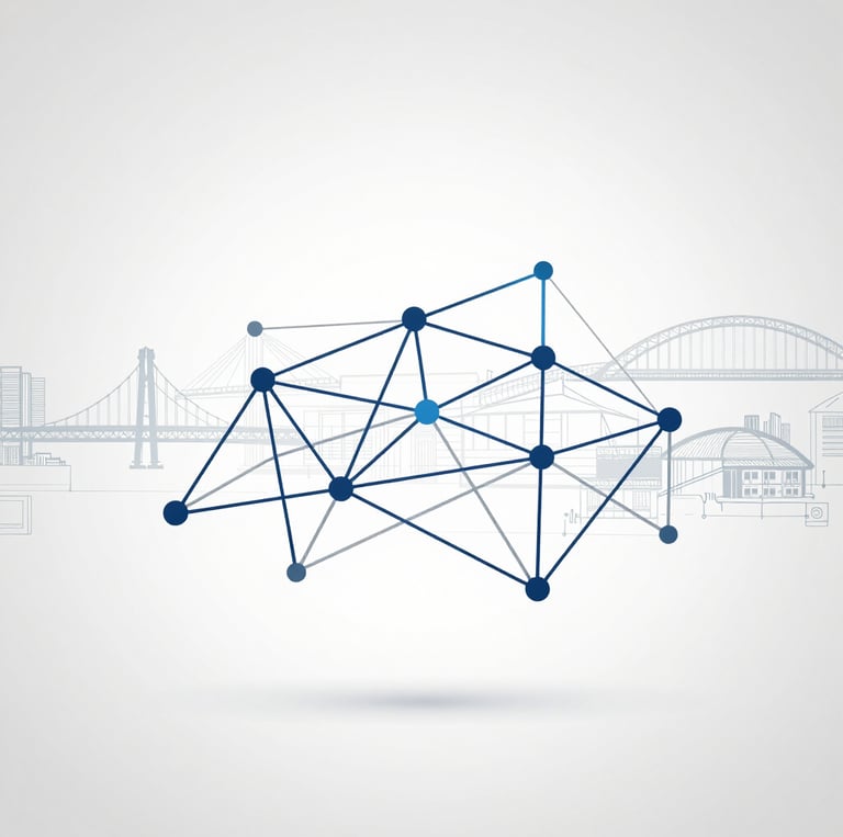 A clean, modern grid layout showing professional portraits of leadership team members with subtle shadows and rounded card edges.