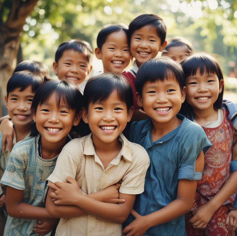 A warm group photo of diverse team members from World Campus collaborating in a bright, welcoming office space.
