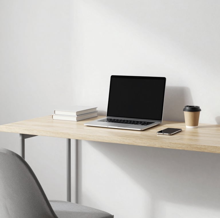 A friendly web designer collaborating with a small business owner over a laptop in a cozy office.