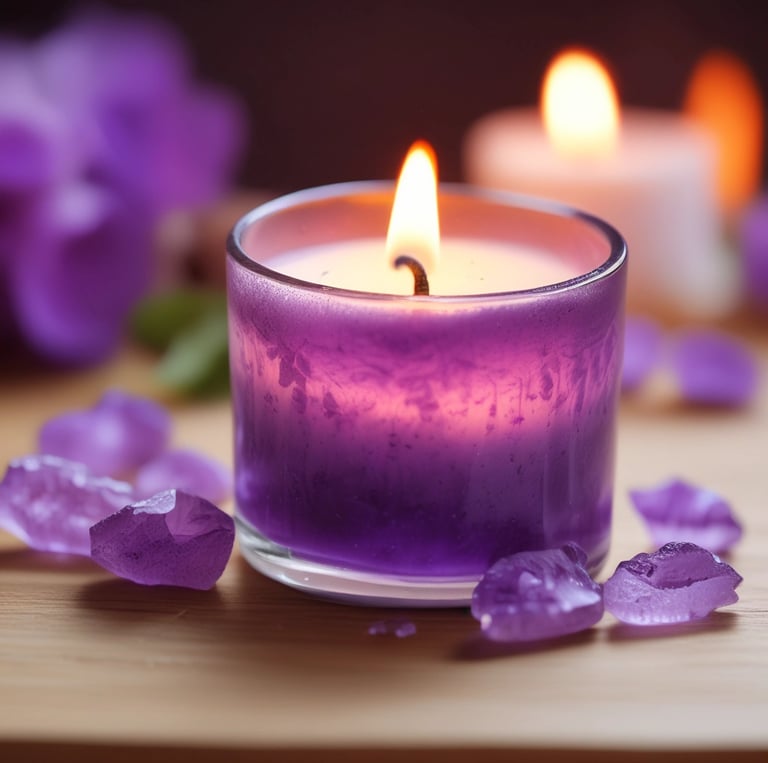 A calm, confident psychic consulting astrology charts in a softly lit room.