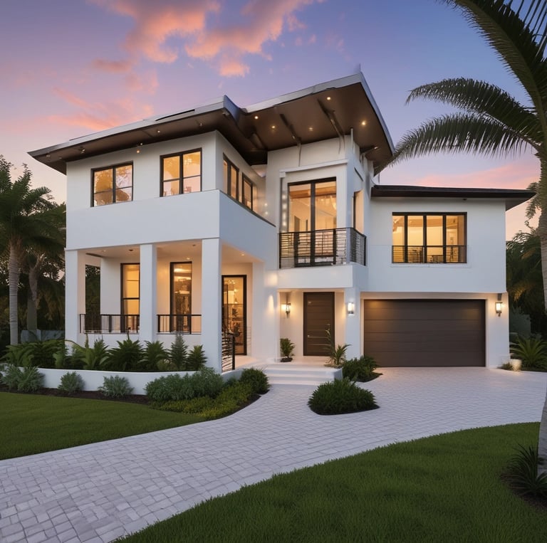 A professional inspector carefully examining a home's exterior with modern tools on a bright day.