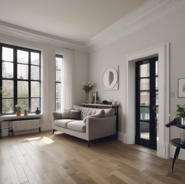 A friendly Redwood Property Lettings agent assisting a tenant with paperwork in a bright London apartment.