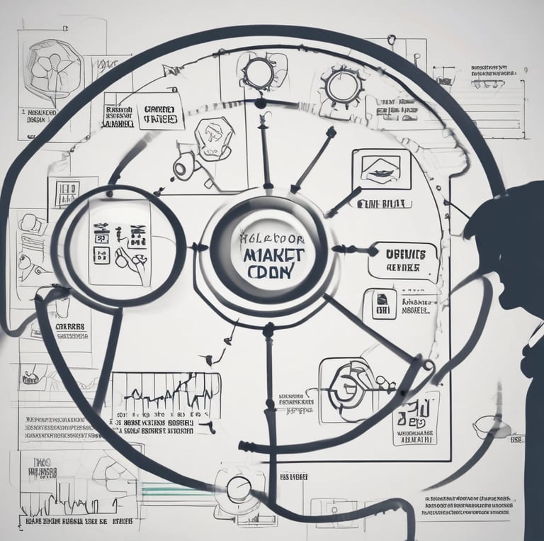 A researcher conducting interviews with local shoppers in an outdoor market setting.