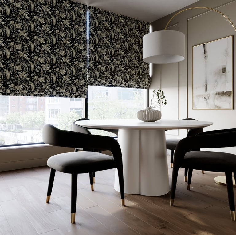 Elegant Roman blinds made by DECORA