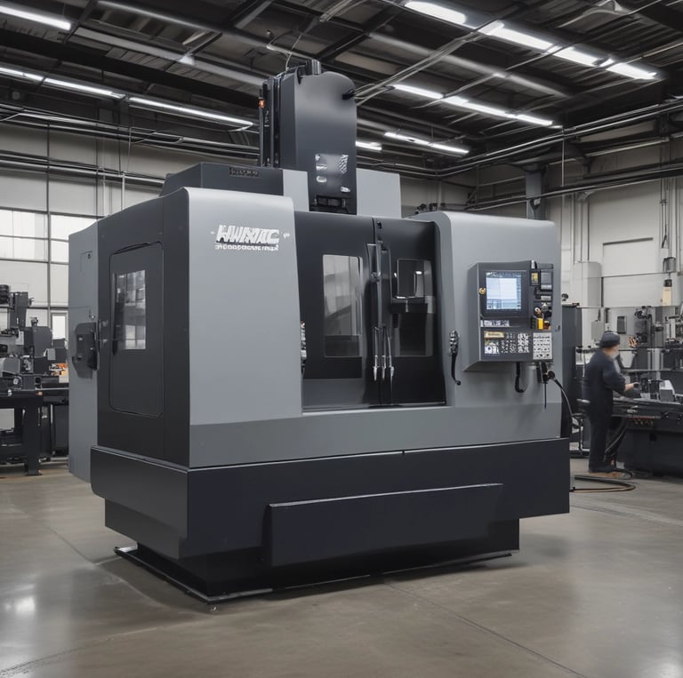 A close-up of precision-machined metal components stacked neatly in a well-lit workshop.