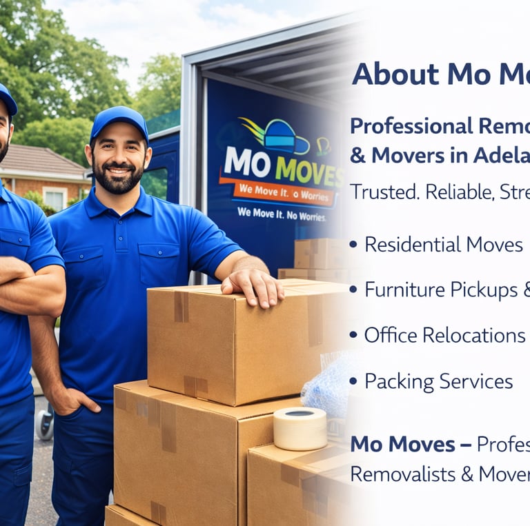 Mo Moves professional movers providing residential and furniture moving services in Adelaide