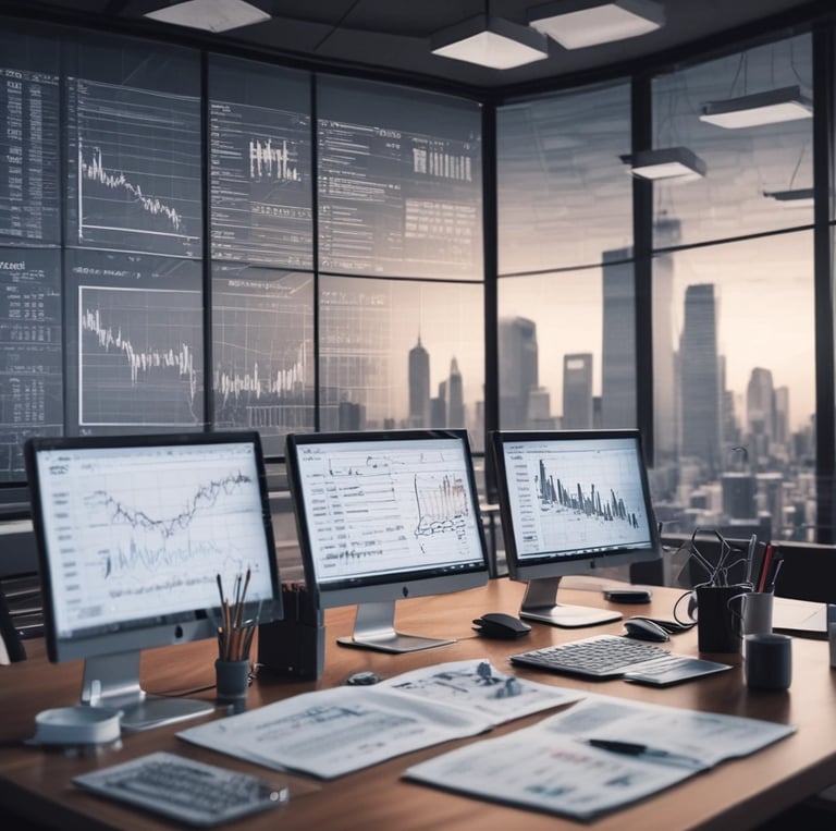 A professional consultant discussing strategies with a client in a modern office setting.