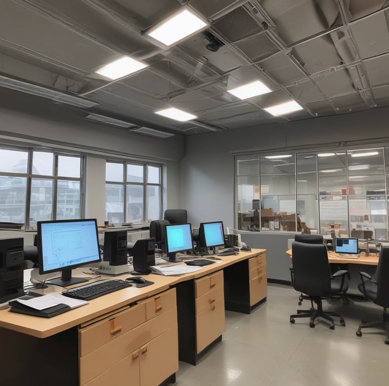 A professional team working on a solar energy project.