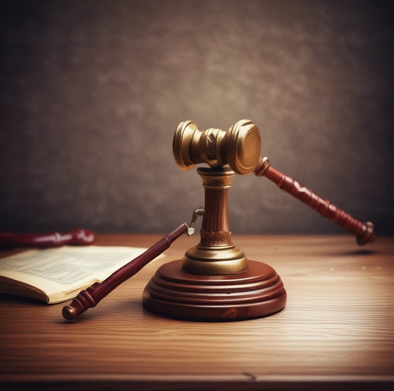 Professional lawyer consulting with client in modern office
