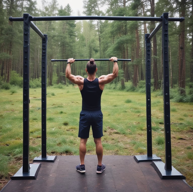 A diverse group of people engaging in various training exercises.