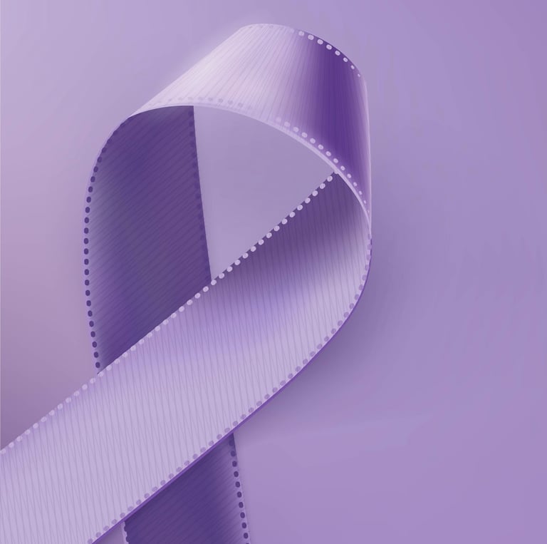 lavender cancer ribbon