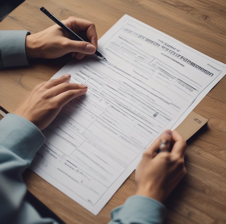 A neon sign with both English and Chinese characters illuminates against a dark background. The sign advertises a travel agency with services such as visa, tour, and ticket assistance. The surrounding area is dimly lit, with faint reflections visible.
