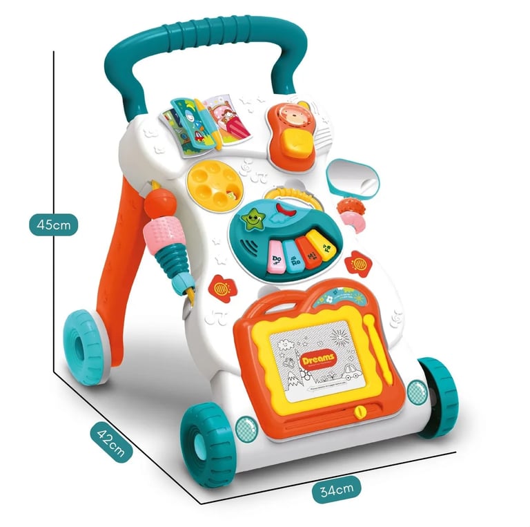 Andador Educativo Empurrar Infantil Bebê Musical 