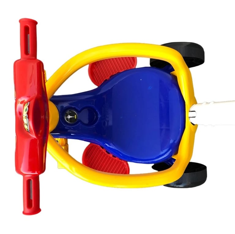 Motoca Triciclo Infantil Velotrol com Protetor e Empurrador Puxador Removível e Pedal