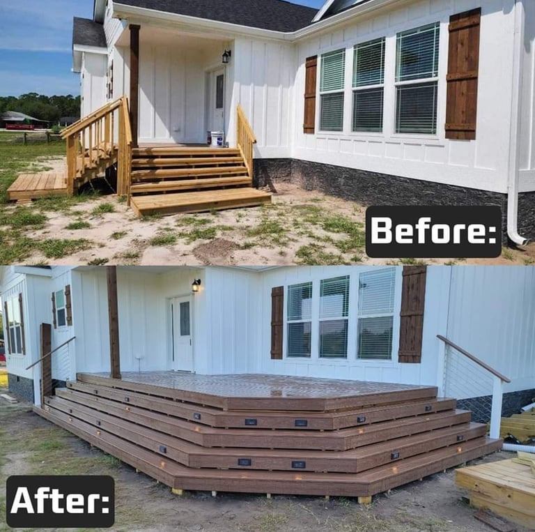 Composite Deck with Low Voltage Lighting