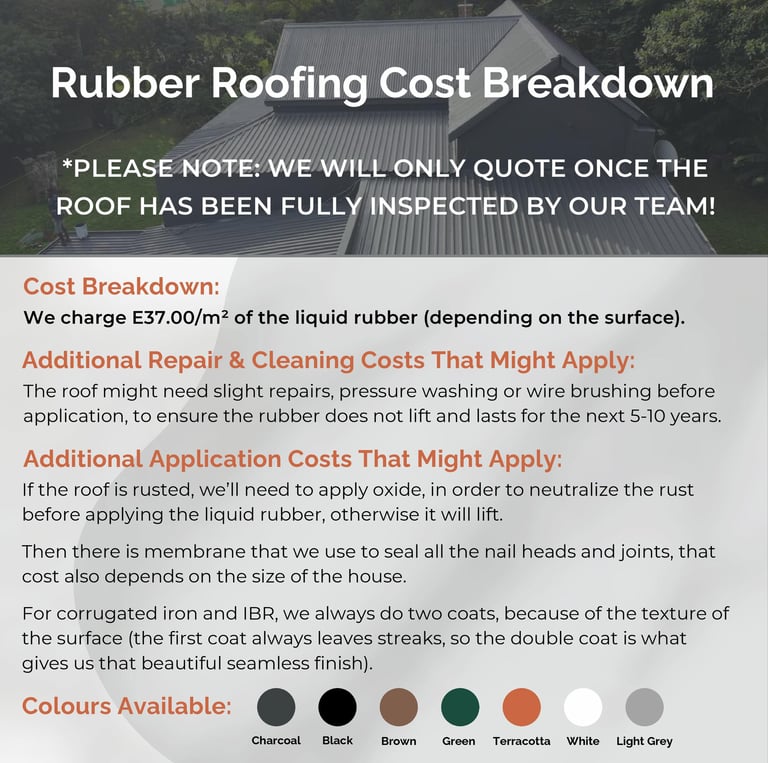 liquid rubber roofing cost breakdown