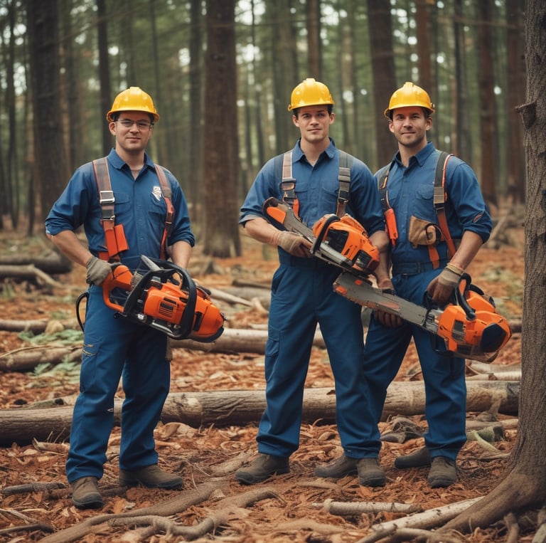 a man on a rope attached to a tree