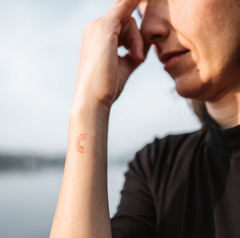 woman doing breathing excercise